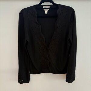 Talbots Black Italian Yarn Sweater